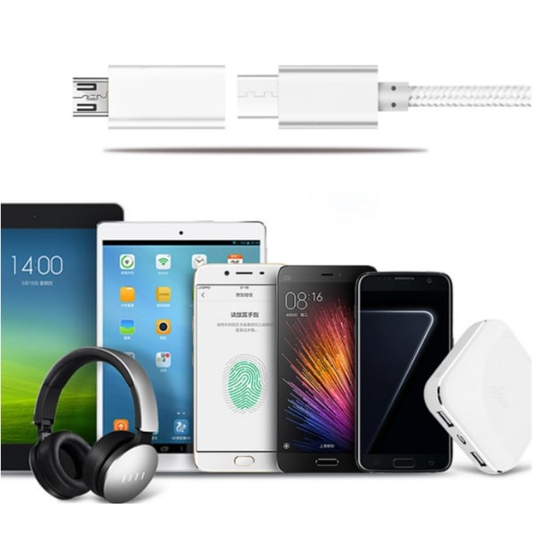 1 multiladekabeladaptersett (hvit), USB C til Apple-kabel B