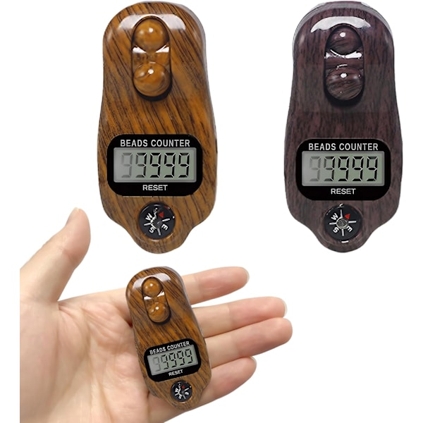 Förpackning (Slumpmässig Färg) Digitala Buddha Pärlräknare, Böneräknare, Böneräknare, Återställningsbara 5 Siffror, Varvräknare, för Bön, Ramadan, Sport, G