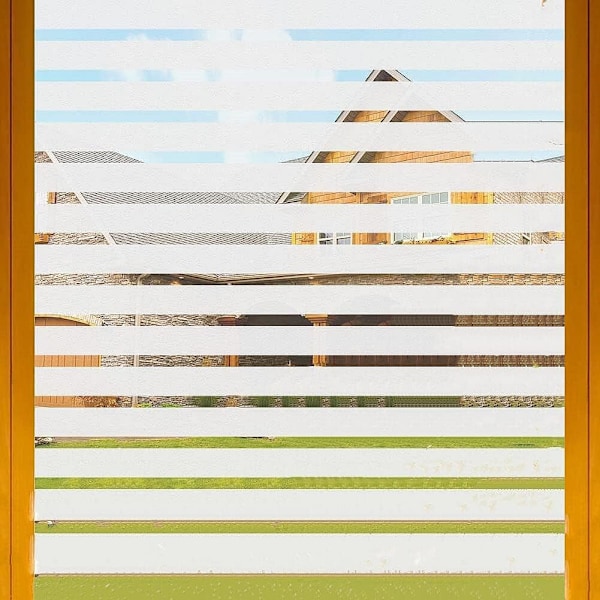 (Luonnollinen, raidallinen kuvio, 45 x 200 cm) Ikkunakalvo - Läpinäkymätön, itseliimautuva - Raitakalvo, himmeä lasi - Anti-UV