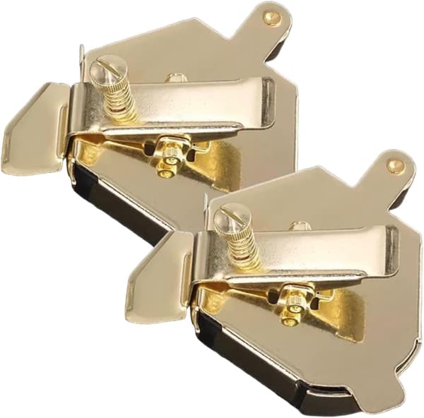 2 stk. magnetisk sømguide, magnetisk sømguide for symaskin, klips-på, multifunksjonelt tilbehør (gull, 2,8x2,6)