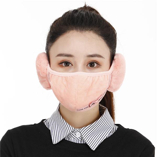 2 st vinter fleece plysch varm mask dammsäker kall-proof rid
