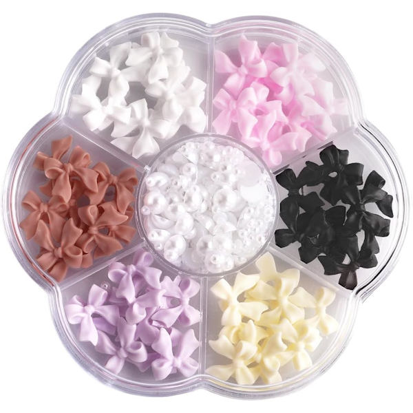 1 SET Värikkäitä Jousi-Solmu Kynsi Nauloja Strassit Kristalli, 3D Jousi-Solmu Värikkäitä Kynsi Charms Set Kynsi Kivien Design DIY