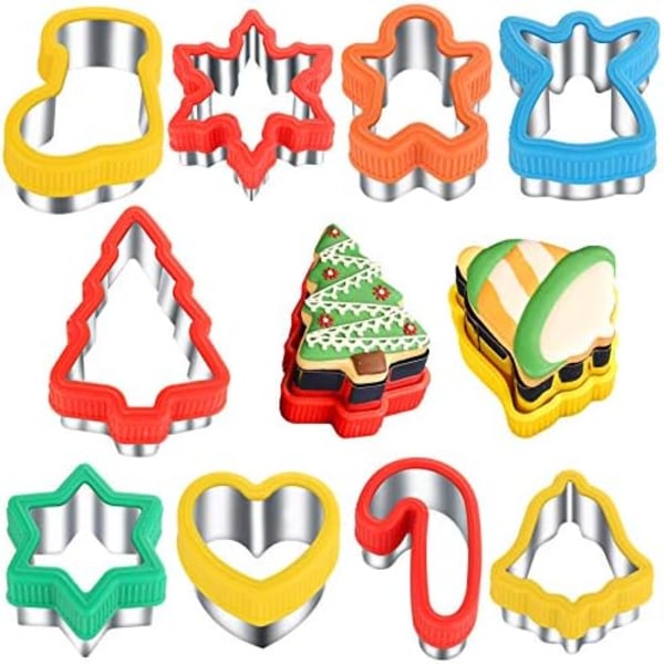 Christmas Cookie Cutters 2" to 3.5" Cookie Cutters 9 Pieces Cookie Cutters Christmas Shapes