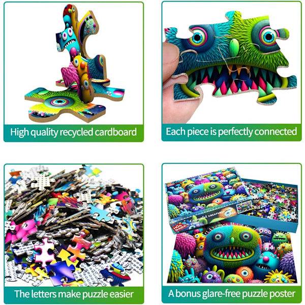 1000 bitars pussel 1000 bitars pusselspel Heminredning pussel Colorful Creatures