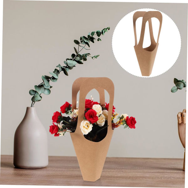 5 stk. Lommepapirbuket Pakkeposer Papir Pakkepapir Blomsterbuket Papir Pakning