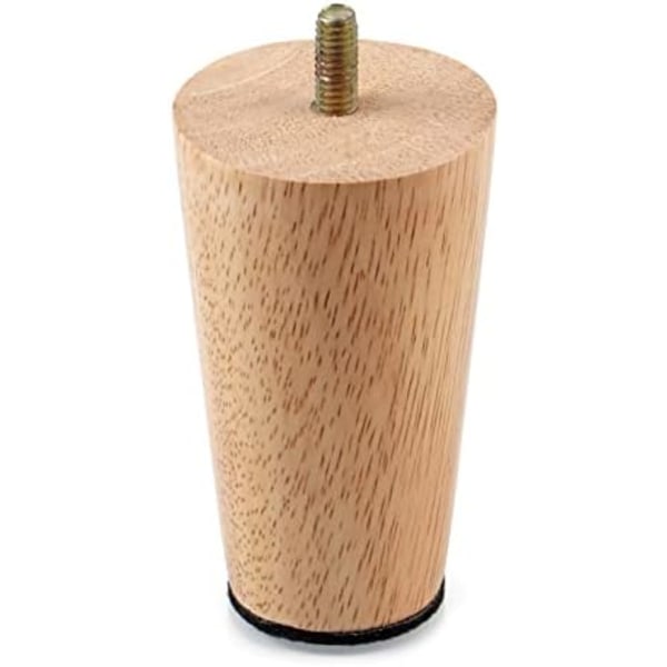 10CM Massiva Trä Möbelben, Trä Soffa Ben, Trä Möbelben för Soffa, Ottoman, Byrå och Skåp i Mid-Century Stil