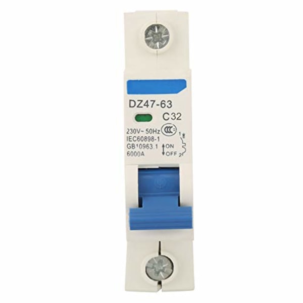 230VAC DZ47-63 1-polet miniatureafbryder afbryder til DC-systemer (32A)