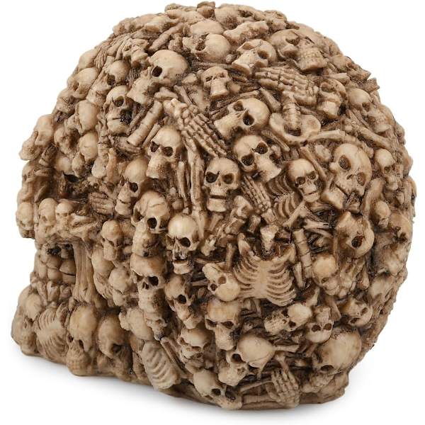 5,5\" Kunstig Dekorativ Kranie - Gotisk Dekorativ Kranie Statue - Halloween Dekoration