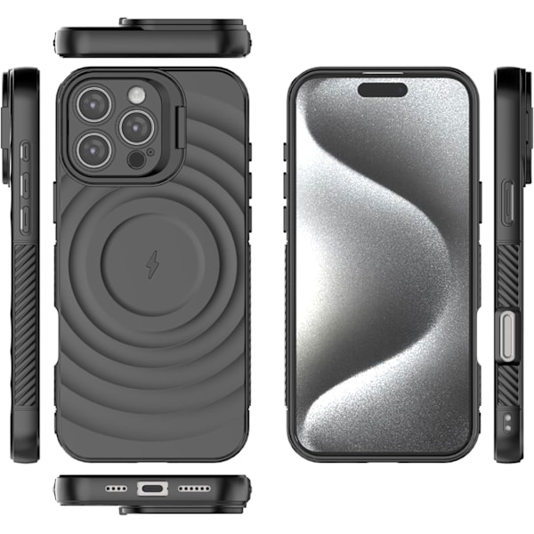 iPhone 16 Pro Max Cover, Stærk Magnetisk Kompatibel med MagSafe, Blød Berøring, Drop-Resistent Skin-Feeling Bagside S