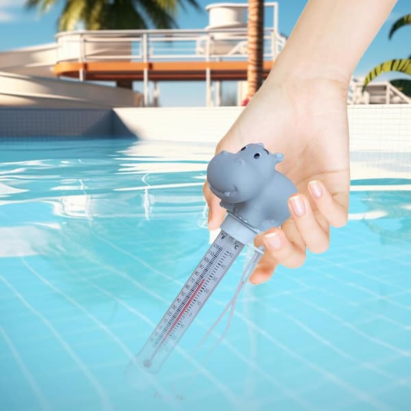 Flydende Pool Termometer, Flydende Pool Termometer, Flydende Termometer med Snor, Flydende Vandtermometer til Udendørs og Indendørs Pools, Spabade,