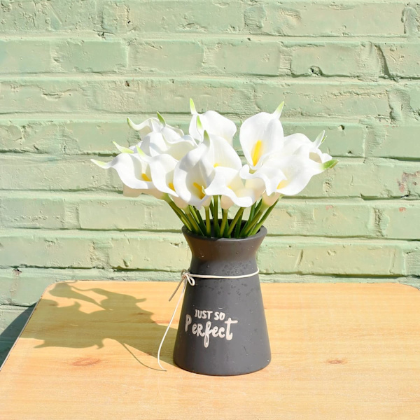 20 stk. kunstige rene calla lily silkeblomster til hjemmekøkken
