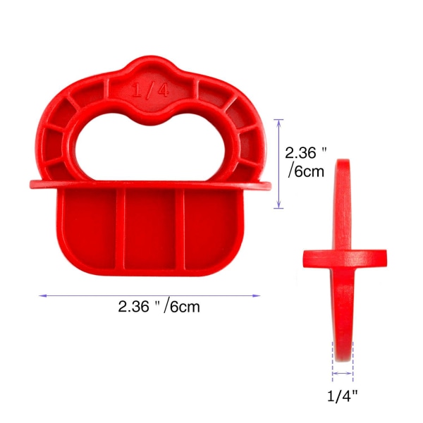 1/4-12 Piece-Deck Jig Spacer Ring - Röd