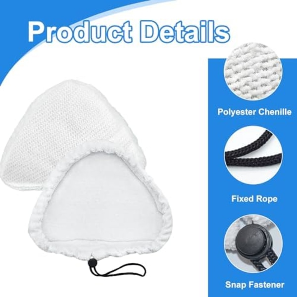 28x20cm Paket med 8 Mikrofiberdukar Universal Rengöringsdynor Kompatibla med Andra Ångmoppar Tvättsbara Mop Ersättningsdelar