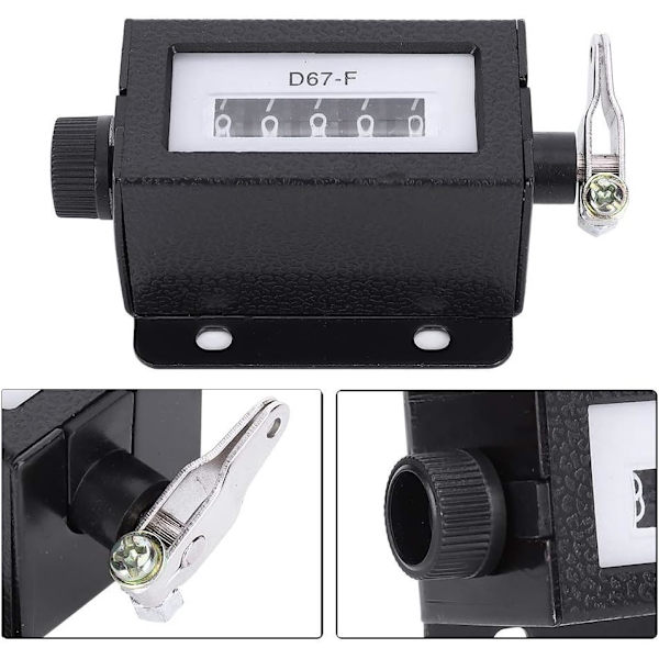 Mekanisk manuell, D67-F 5 siffror Mini manuell dragräknare