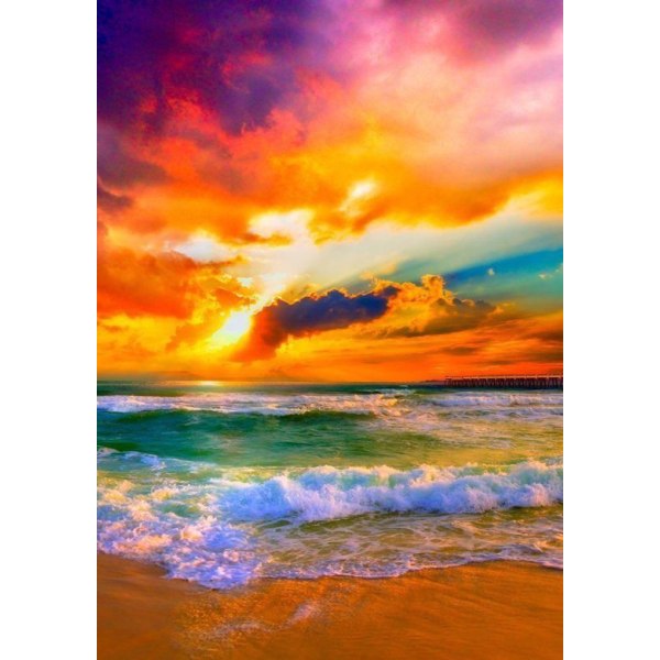 30x40 cm 5D DIY Full Diamond Painting, Sunset dia