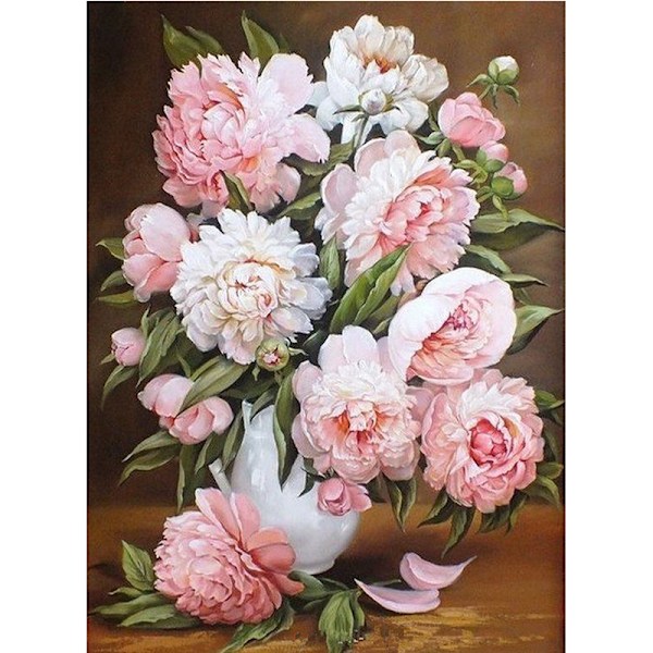 30x40 cm - 5 5D DIY Diamantmaleri, Blomsterkomposition