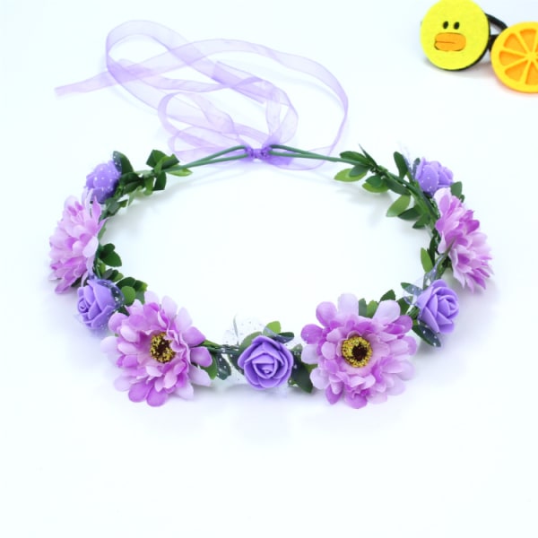 4 stk. Kunstige evige blomster koreansk stil brudekrans hoved