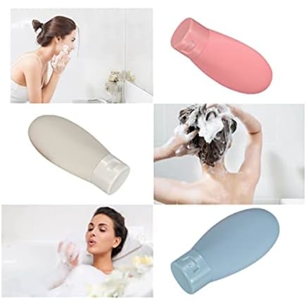 3,5x10,9cm 3-pack Reseflaskor, 60ML Reseflaskor & Behållare, Små Mini Tomma Plastflaskor för Resor