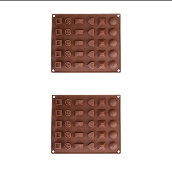 2 stk. 30-huls chokoladeform, non-stick fødevaregodkendt silikone C