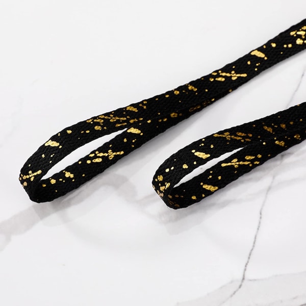 Tynde flade leopard ko print snørebånd camouflage sko snørebånd 1 par 47 tommer