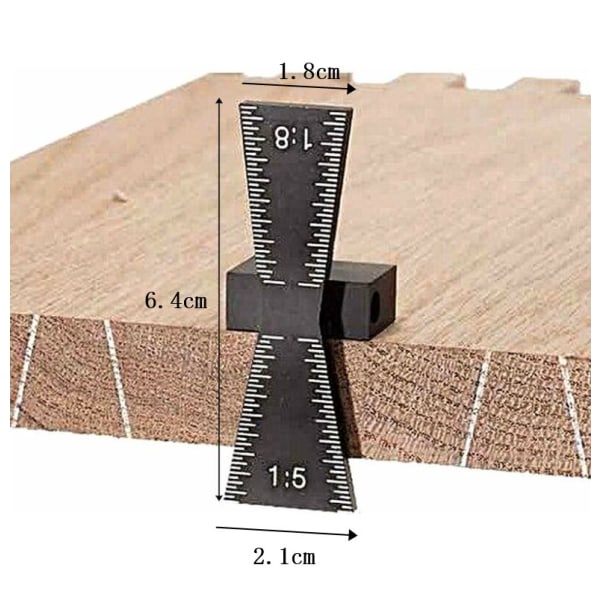 Dovetail Marker, 1: 5 1: 8 Dovetail Jig for trearbeid, Dovetail Mar