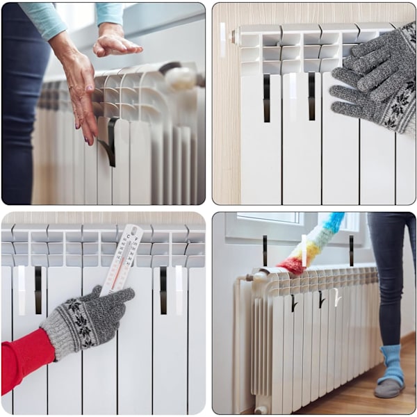 4 stk. Baderomshåndklekroker, Aluminium Håndklekroker, Radiator Håndkleholder, Baderom Radiator Coa