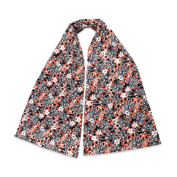 Elegant förkläde i scarf-stil för vuxna (blå rutor)