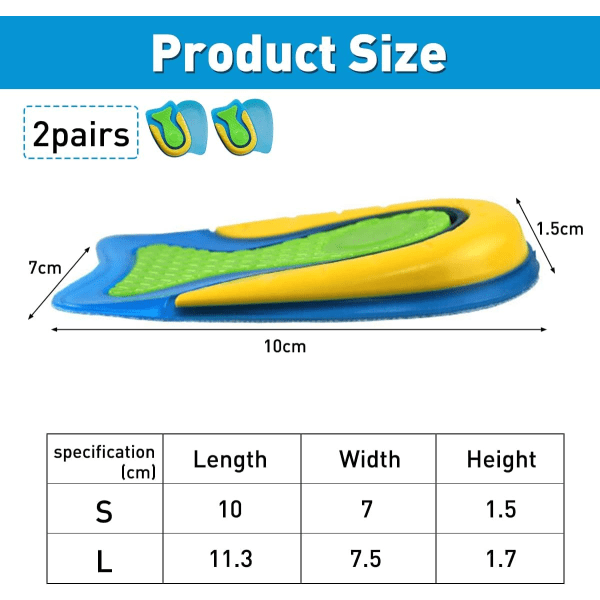 (S）2 Pairs of Silicone Gel Heel Pads, Orthopedic Heel Spur Heel Spur Gel Heel Pads Size S for Planta