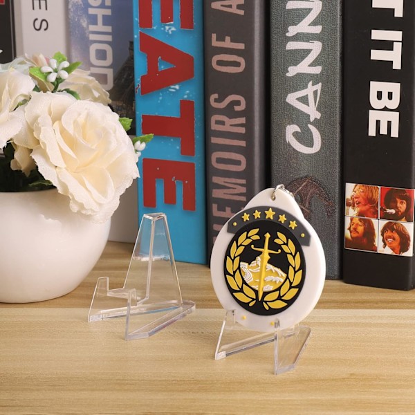 (4×4×5,4 cm) 12-pak Akryl Pladeholder, Skridsikker Klar Billedrammeholder, Multifunktionel Displaystand til Mønter, Lommeure, Medaljer