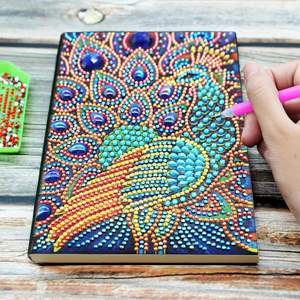 Specialformet notesbog med DIY diamantmaleri (stil 10)