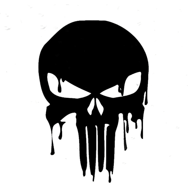 4 Pak Carved Ghost Carving Bilsticker Punisher Rider Bleeding Skull Sjove Bilsticker Reflekterende Bilsticker