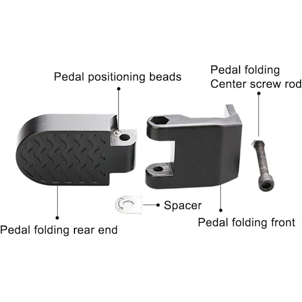 1 par cykel fodstøtter, cykel bagpedaler foldbare pedaler skridsikre lejer 95 kg pedaler