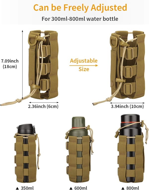 Vandflaskepose Molle Justerbar Vand