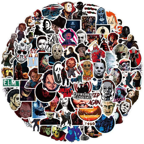 Horror Thriller-karakterer 100 stk, Laptop-klistermærker Bilbagage Vi