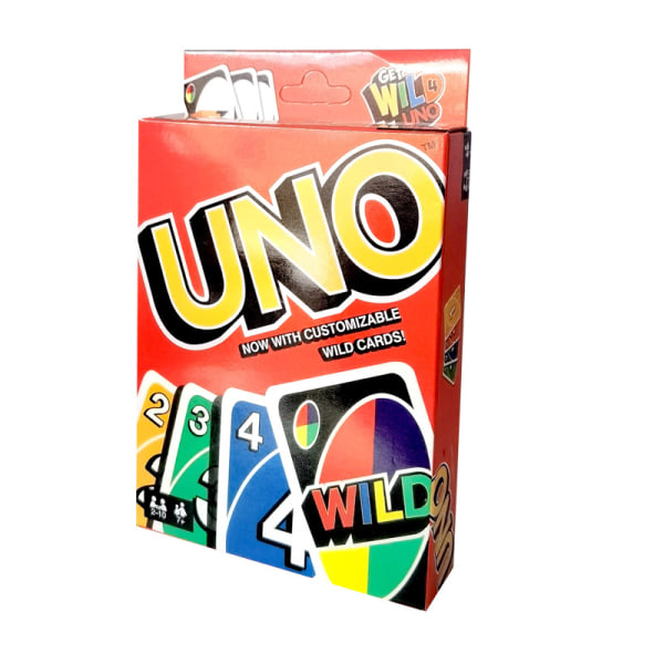 Mattel Games Uno, peli 112 kortilla, toimintakortit ja jokeriauto