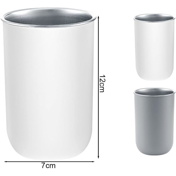 2 stk tannbørstebeger, bærbar plast vaskekoppholder, også