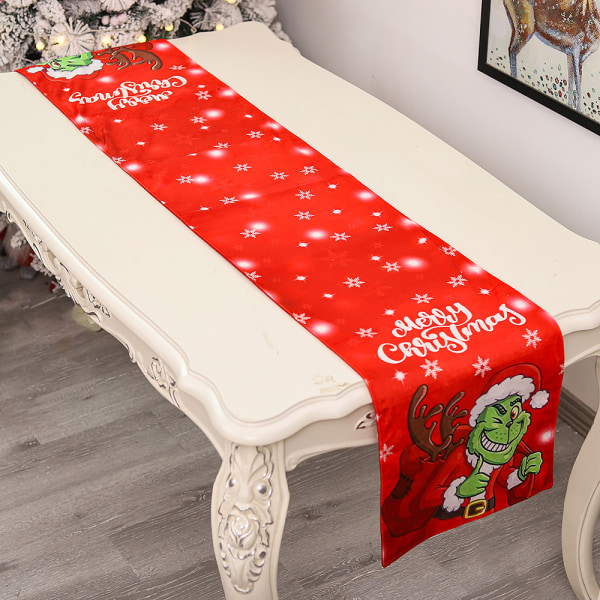 Juledekorationer Julebordflag Jule Grinch Tabl