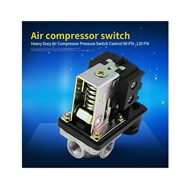 240V 16A Port 90PSI -120PSI Luftkompressor Tryckbrytare Kontrollregulator Med Mätningar För R