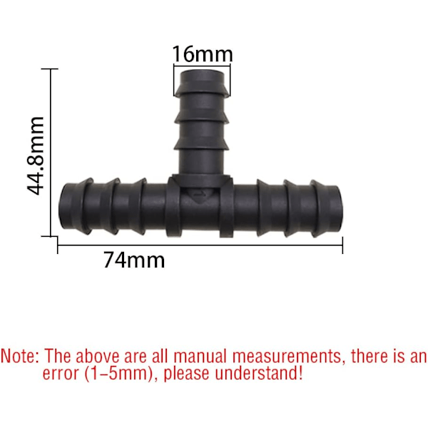 14 stk. T-stik, Have Barb Connector, til 1/2\" (16mm) slange
