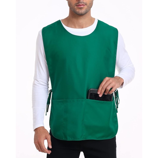 1 st svart Unisex Förkläde med 3 Fickor Västar