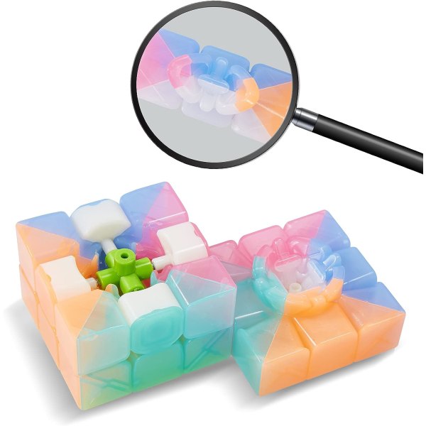 Magic Cube 3x3, Colorful Speed ​​​​Cube 3x3 Speed ​​​​Cube (Jell