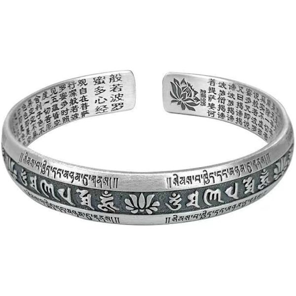 1 Silver Armband, Silverpläterat Armband för Kvinnor Nyhet Zen Bu