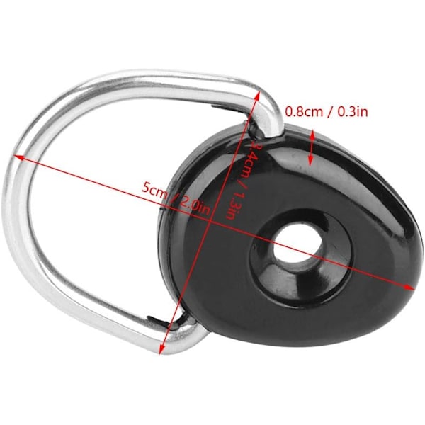 10 st Kayak D-ring Tie Down Spänne Säkerhet Däck Montering Tillbehör Delar Kit för Båt Kanot Kajak Sporti