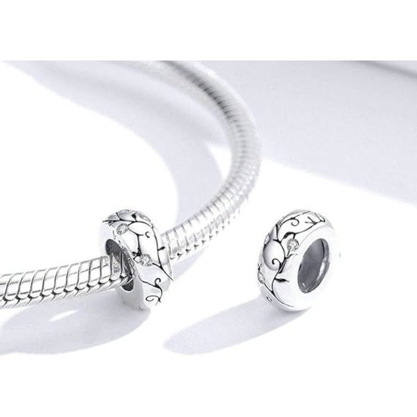 925 Sterling Silver Klassiskt Mönster Silikon Positionerings Spänne S