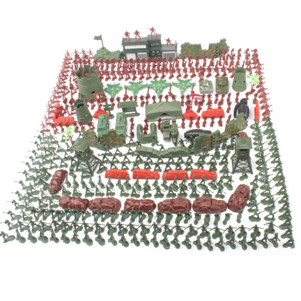 500 stykker middelalderlige gamle soldater, plastikkrigere hærmilits