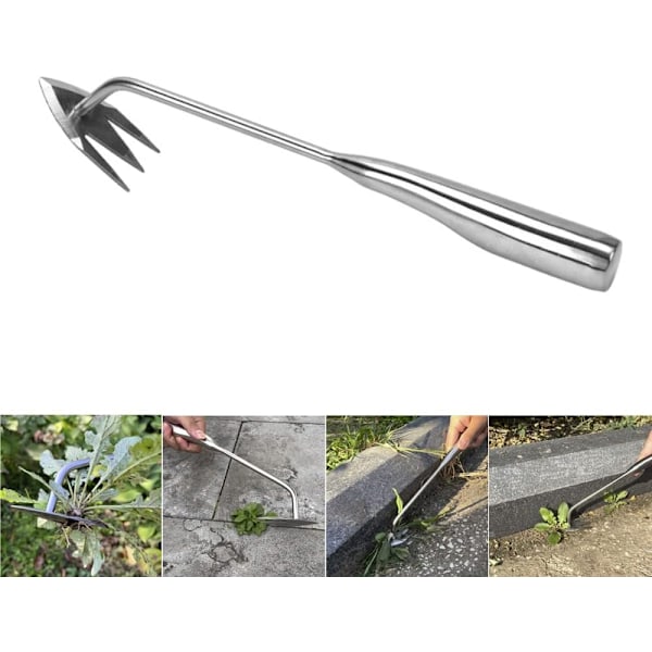 1 stk Rustfritt Stål Håndluker, 34,5 cm, Lukerake, Manuell Luker, Hageverktøy, Hagearbeid