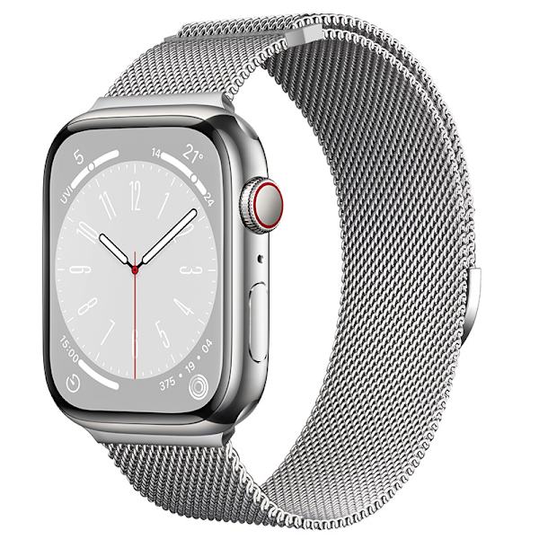 Til apple Watch-rem 42/44/45/49mm Silver