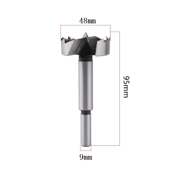 1 stk. Bor 48 mm Total længde 95 mm cylindrisk skaft