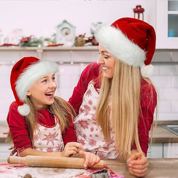 Jultomteluva för barn, tomteluva i sammet, bekväm och tjock