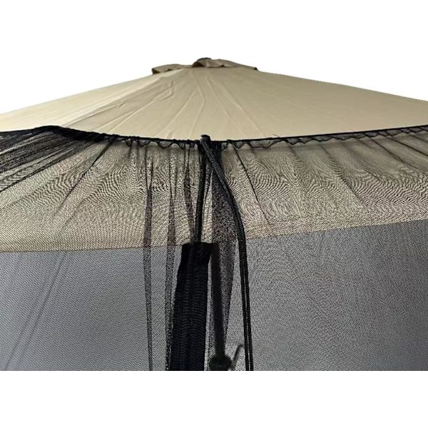 Paraply Myggenet (300x230cm, sort), Udendørs Myggenet med
